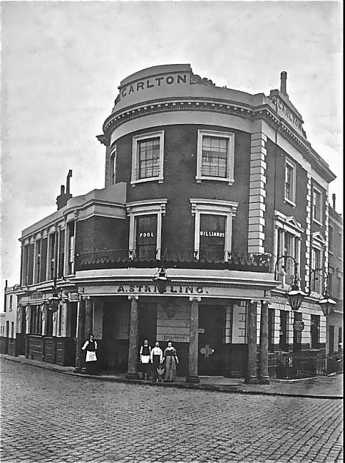 Carlton Tavern, 33 Carlton Vale, NW6 - Licensee A Stribling, bombed in 1918