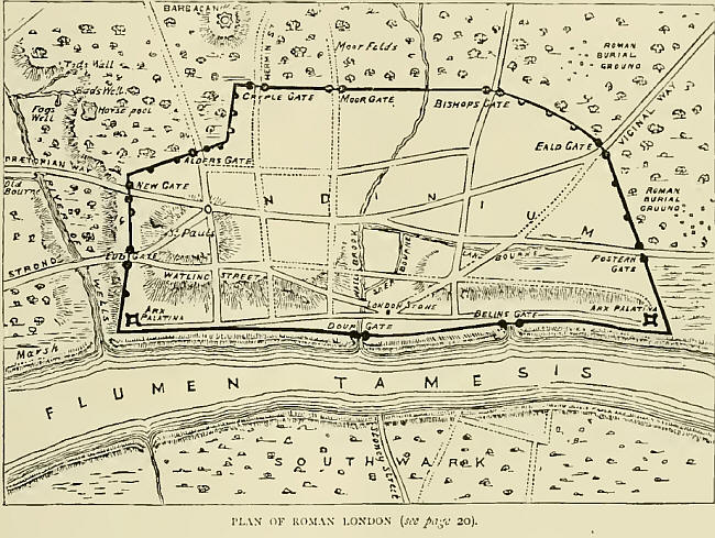 Plan of Roman London Wall
