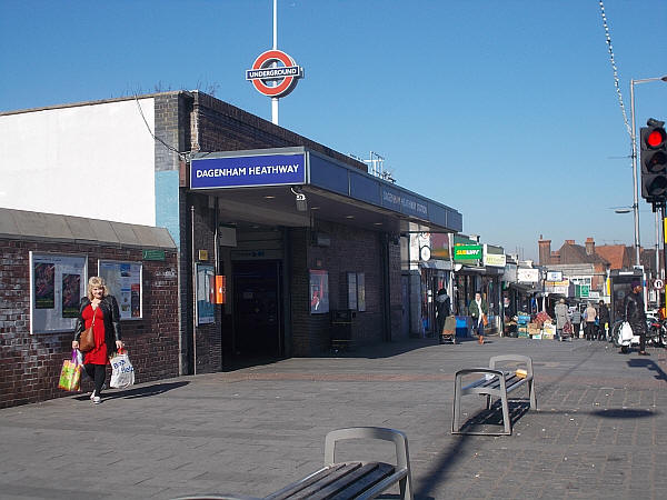 Dagenham Heathway station in February 2019 