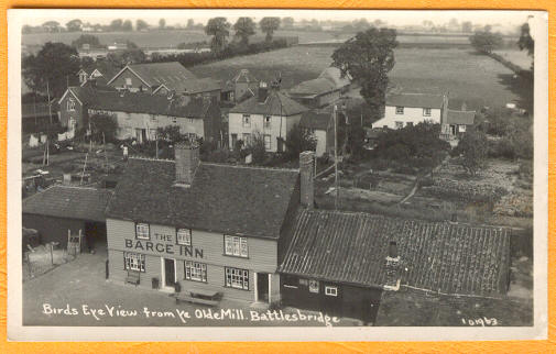 Birds eye view from ye olde mill - Barge Inn, Battlesbridge