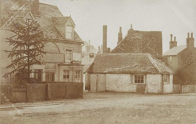 Ship Inn, Brightlingsea - postcard dated Match 1905