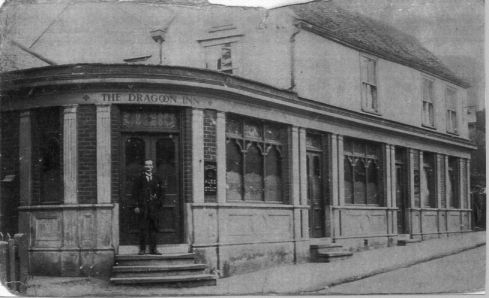 The Dragoon, around 1926, Mr Thomas William Wharton, at the door.