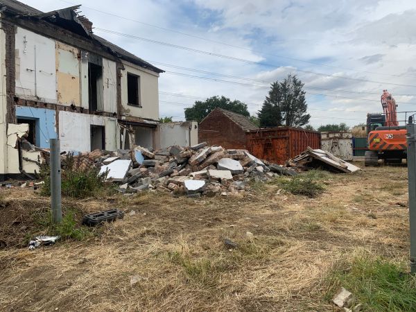 Bird in Hand, Earls Colne being demolished in 2022