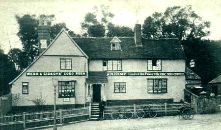 James Kemp is standing in the doorway of the Royal oak, Stortford Road, Dunmow