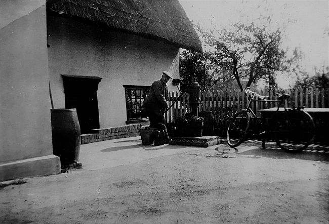 Onslow Tavern, Onslow Green, Dunmow and my grandfather, Robert John Taylor outside