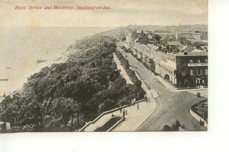 The Royal Terrace showing a differnt view of the Royal Hotel, Southend