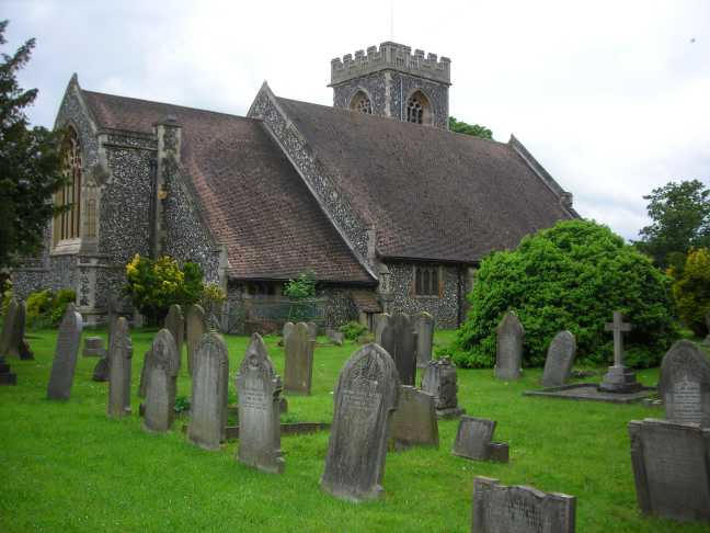 Havering Church - from the churchyard in May 2007