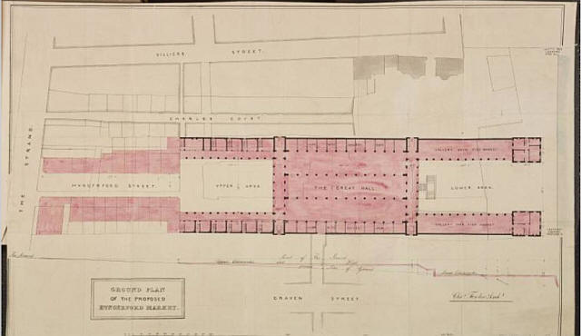 The New Hungerford market ground plan design 1830