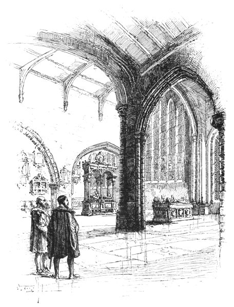 SOUTH-WEST VIEW OF THE INTERIOR OF THE CHURCH OF ST. HELEN,
    BISHOPSGATE STREET