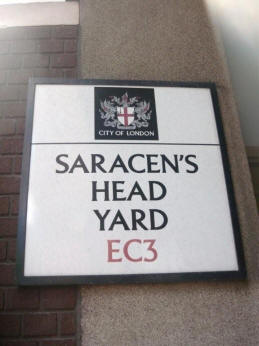 Saracen�s Head Inn Sign, 4 Aldgate, EC3 - September 2009