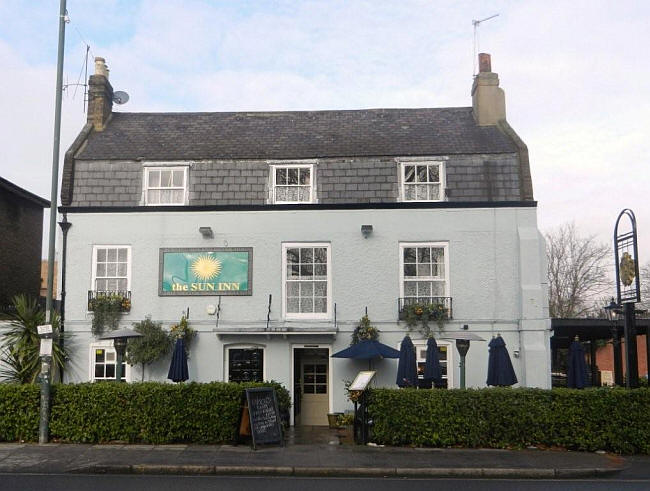 Sun Inn, 7 Church Road, The Green, Barnes - in February 2012