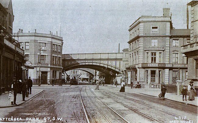 Grosvenor Wine & Spirit Stores, 179 Battersea Park Road and Queenstown Road, Battersea - circa 1900