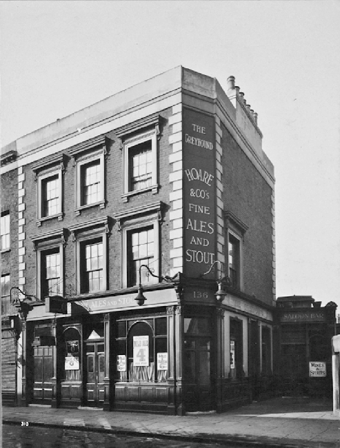 Greyhound, 136 High Street, Battersea SW11 in the 1930s