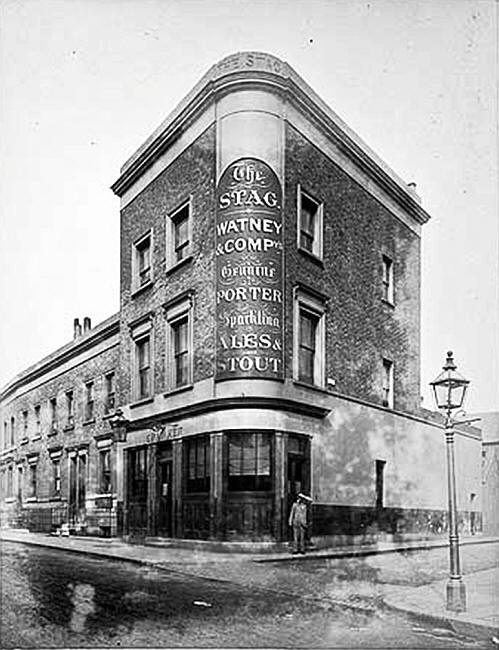 Stag, Bridge Road and Church lane, Battersea - in 1880 with landady Elizabeth Parker