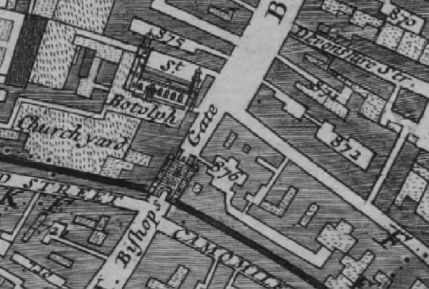 Bishopsgate street without in 1682 Morgans Map records 