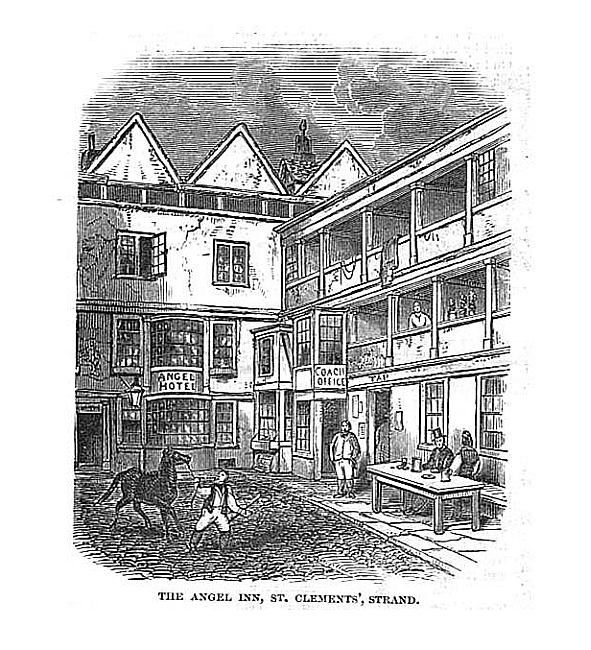 The Angel Inn, St Clements, Strand - in 1849