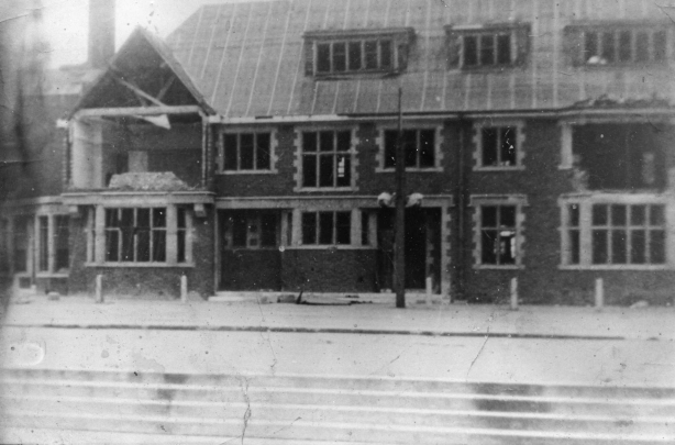 The Running Horses, late in 1940 after the bombing raid that demolished and killed many