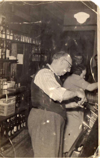 Barley Mow, showing William Henry Brown in the bar - circa early 1950s