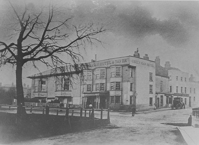 Green Man Hotel & Tavern, Blackheath - circa 1860, with landlady, Ann Witmarsh