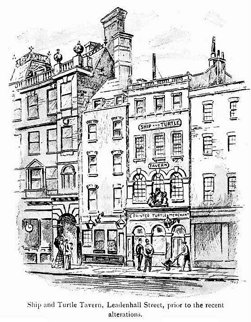 Ship & Turtle, Leadenhall Street, prior to the recent alterations