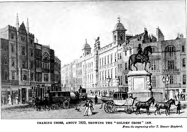 Golden Cross, Charing Cross about 1829