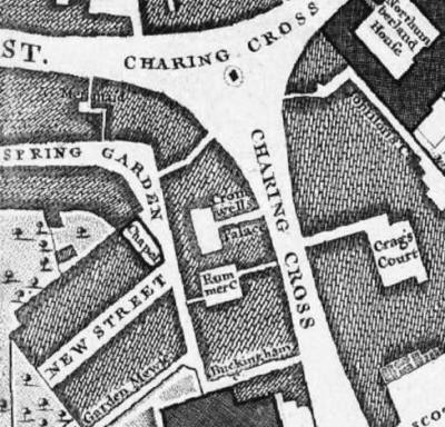 Rummer court, Charing Cross in 1746