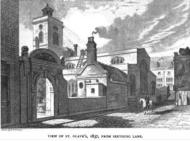 St Olave Hart Street - in 1837