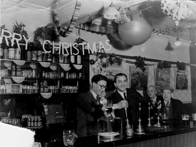 The public bar of the Two Brewers with my father, Clifford Fenn  who married Eileen Vera Tillcock