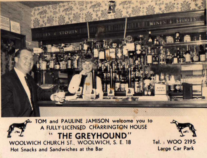 Greyhound, Church Street, Woolwich - with licensees Tom & Pauline Jamison