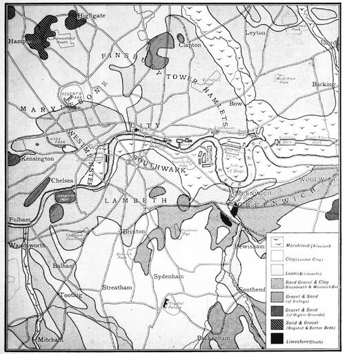 GEOLOGICAL MAP OF THE SITE OF LONDON