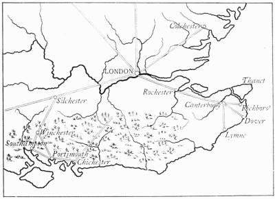 ROMAN ROADS RADIATING FROM LONDON