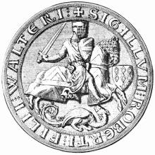 AN ANCIENT SEAL OF ROBERT, FIFTH BARON FITZWALTER