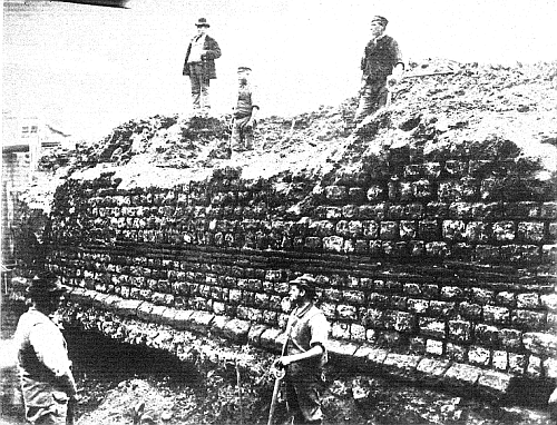 Town Wall, Trinity place. Part destroyed 1882