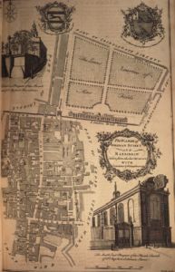Coleman street and Bassishaw street Wards  in 1756 neatly engraved from a New Survey