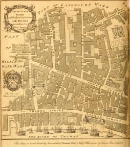 Towerstreet Ward in 1756 neatly engraved from a New Survey