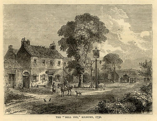 The Bell Inn, Kilburn - in 1750