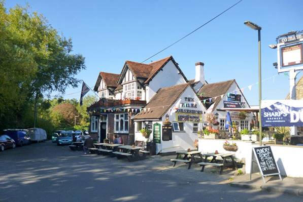 Three Horseshoes, 131 High Street, Shepperton - in June 2019 and now open again