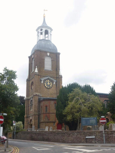 The parish church of St Mary, Sunbury - in August 2010