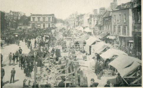 Romford Market place in 1904