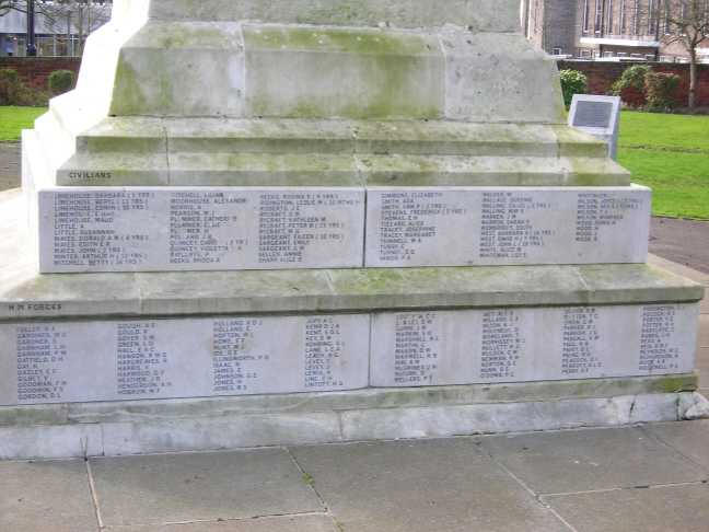 War Memorial Right Base Panel