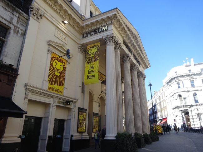 Lyceum Theatre, 21 Wellington Street, London, WC2E 7RQ - in October 2021
