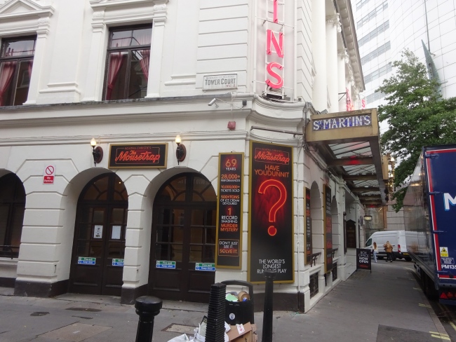 St. Martin’s Theatres, West Street, London, WC2H 9NZ - in October 2021