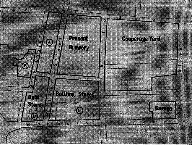 First plan of Trumans new brewery in 1970