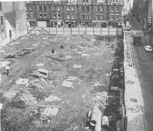 In August 1970 as the bases to take the steelwork are near completion