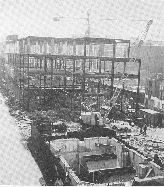 Another view in August 1970 of the malt intake area in the foreground