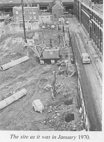 The brewery site as it was in January 1970