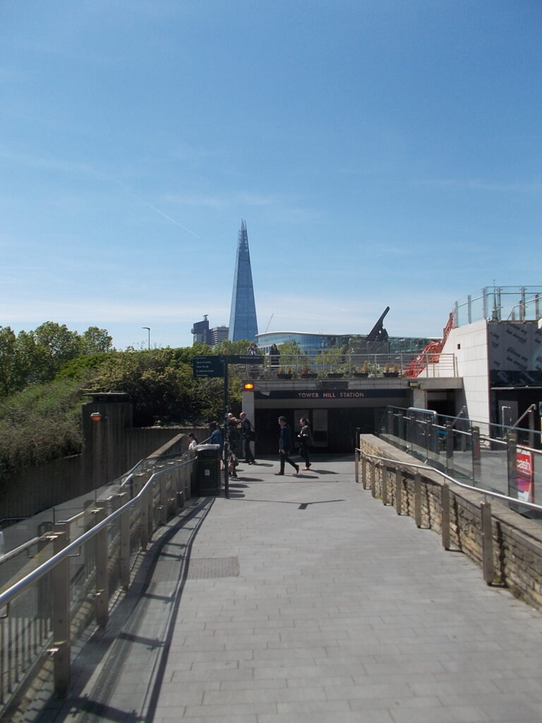 Tower Hill station in May 2019