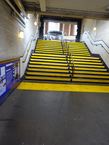 Arnos Grove has more steps to exit the station