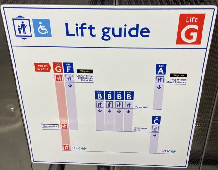 Bank Station Lft Guide to DLR and Northern lines only