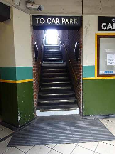 Cockfosters station steps to car park